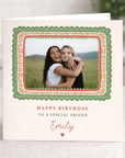 Vintage Frame Birthday Photo Card