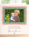 Vintage Frame Birthday Photo Card