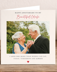 Beautiful Wife Anniversary Photo Card