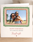 Vintage Frame Birthday Photo Card