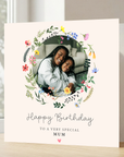 Floral Photo Birthday Card