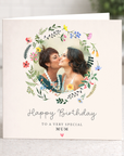 Floral Photo Birthday Card