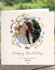 Floral Photo Birthday Card