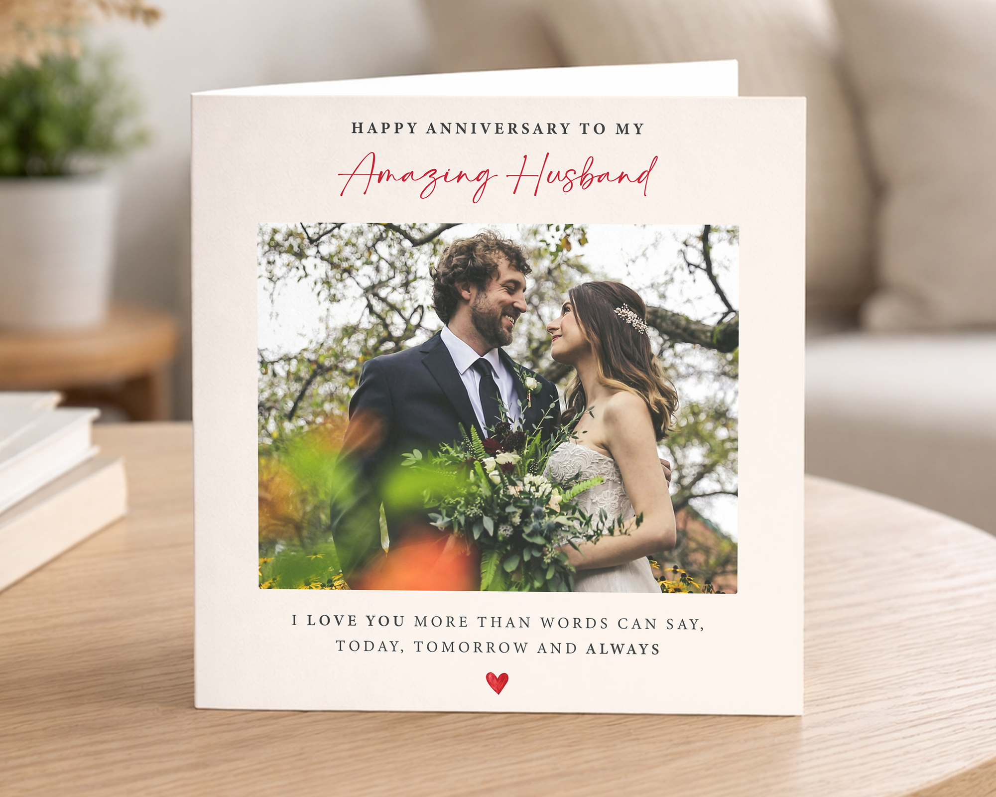 Amazing Husband Anniversary Photo Card