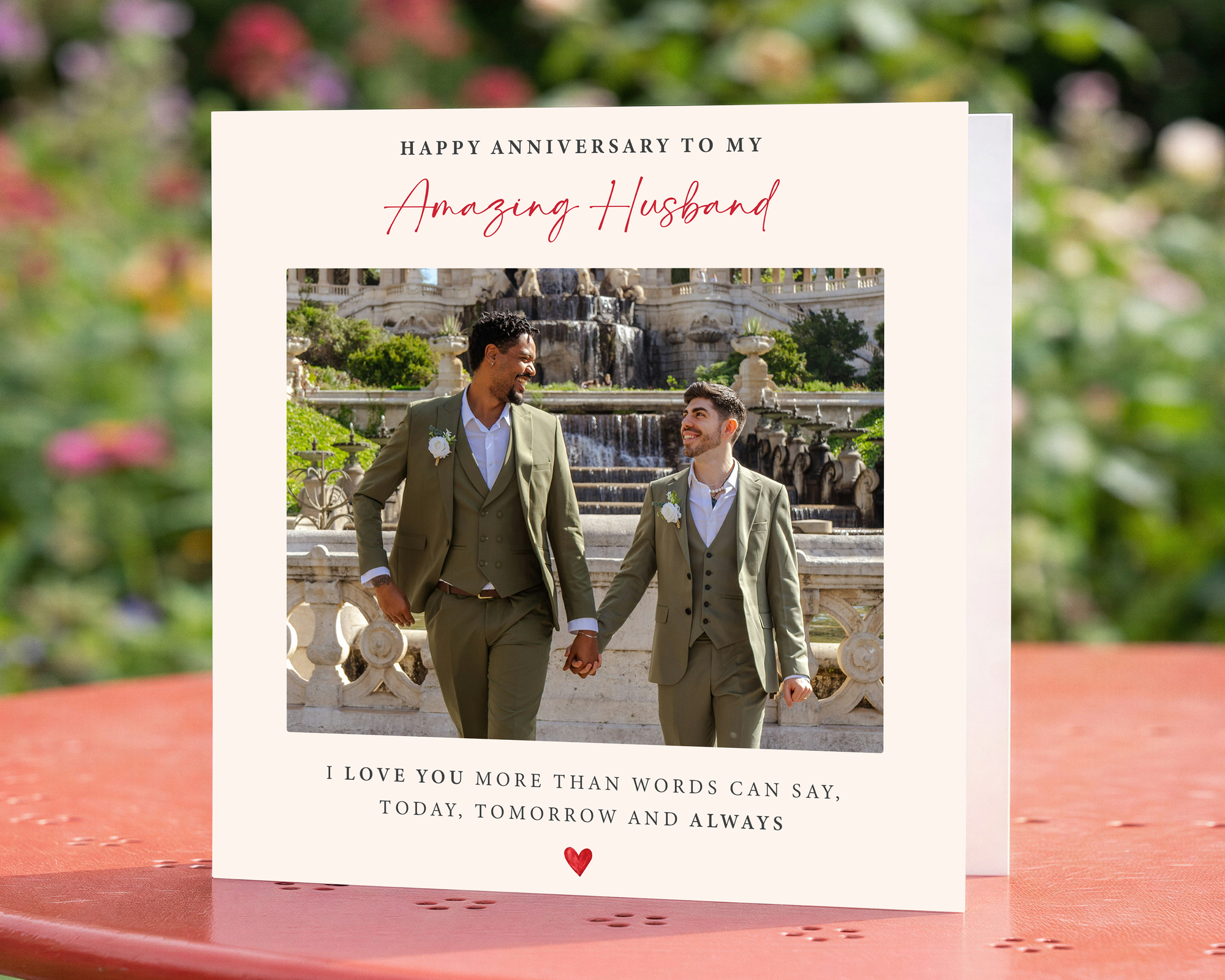 Amazing Husband Anniversary Photo Card