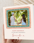 Vintage Frame Birthday Photo Card