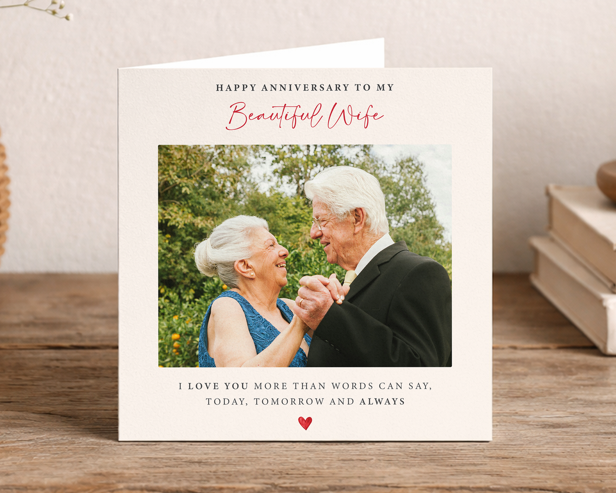 Beautiful Wife Anniversary Photo Card