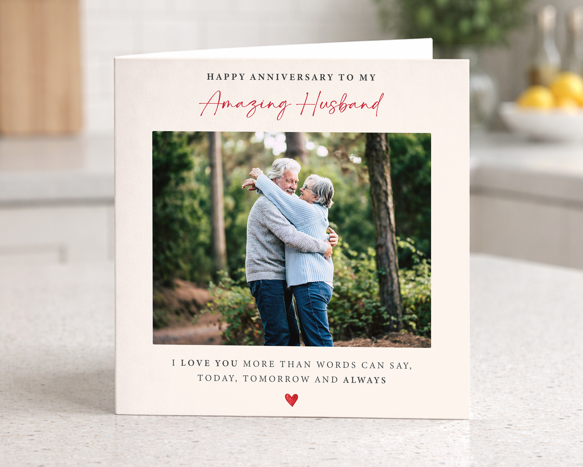 Amazing Husband Anniversary Photo Card