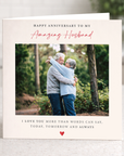 Amazing Husband Anniversary Photo Card
