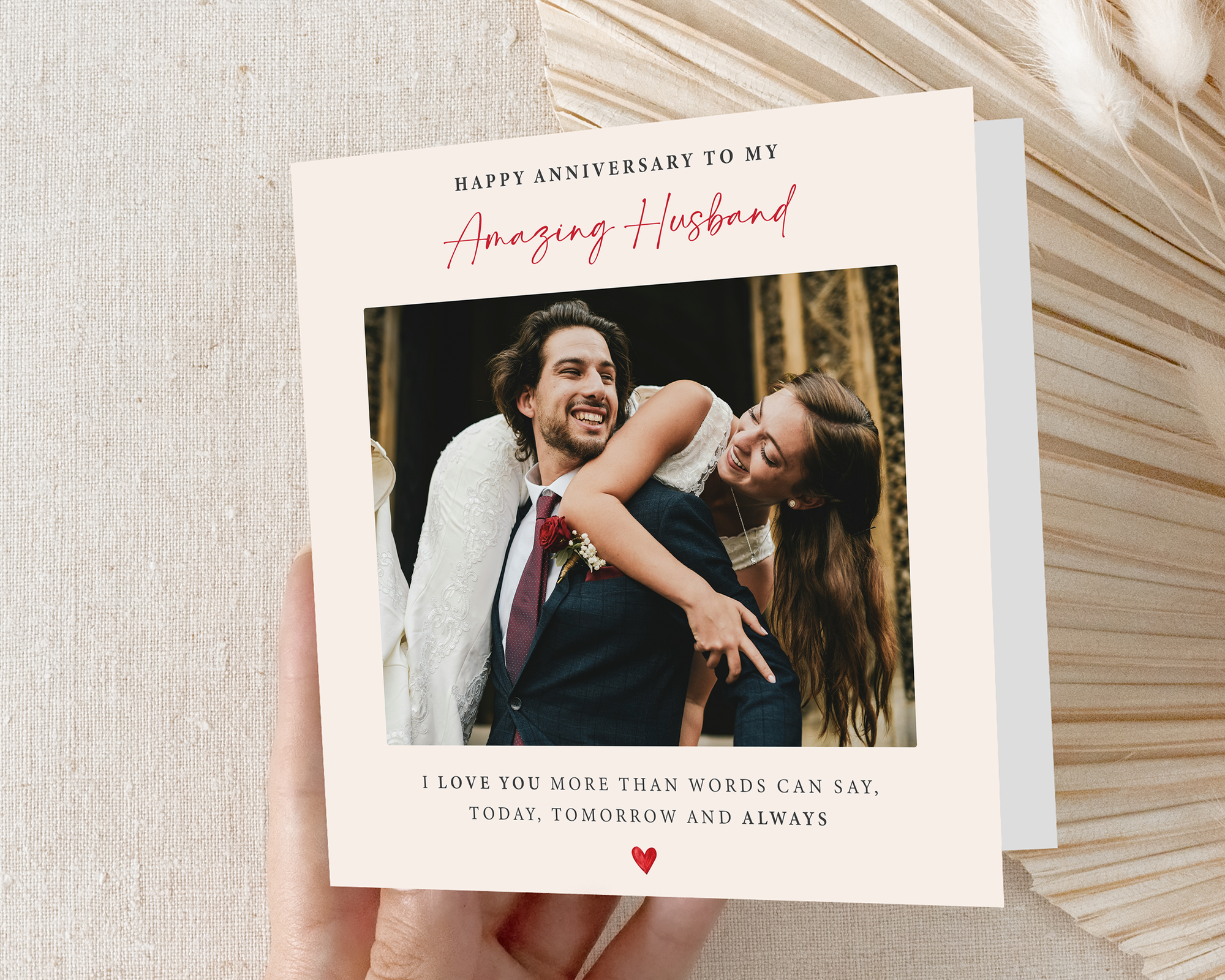 Amazing Husband Anniversary Photo Card