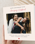 Amazing Husband Anniversary Photo Card